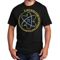 Atom Pi Math Science Stem Gift 3.14 Pi Day T Shirt Basic T-shirt | Artistshot