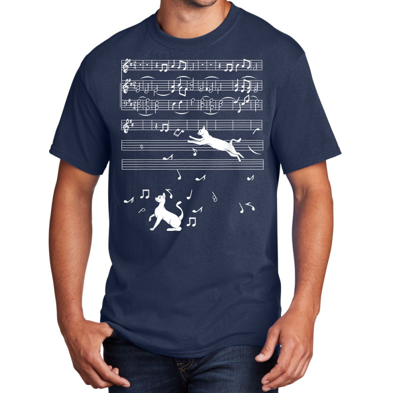 Cat Music Note Cat Animal Lover Meowing Funny T Shirt Basic T-shirt by heartlytreleven | Artistshot