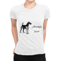 Airedale Terrier Dog Lover Ladies Fitted T-shirt | Artistshot