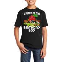 Barnyard Birthday Farm Animals Sister Birthday Boy Basic Youth T-shirt | Artistshot