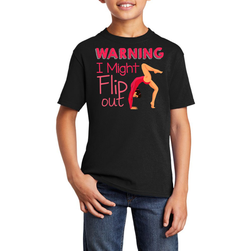 Funny Warning I Might Flip Out Gymnastics Gift Women Girls T Shirt Basic Youth T-shirt | Artistshot