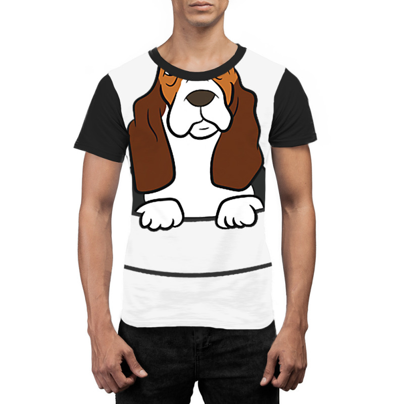 Basset Hound Puppy Basset Hound In A Pocket Graphic T-shirt | Artistshot