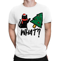 Black Cat Tipping Christmas Tree What Funny Men Wo T-shirt | Artistshot