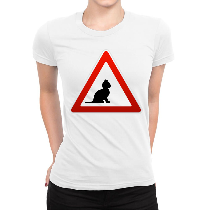 Cat Sign Ladies Fitted T-Shirt by autlu2024 | Artistshot