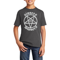 Sinners Are Winners Death Metal Satanist Pentagram Leviathan T Shirt Basic Youth T-shirt | Artistshot