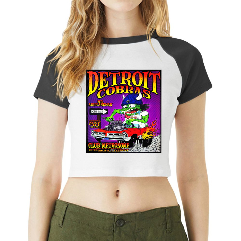 The Detroit Cobras Raglan Crop Top by fplaidehx | Artistshot