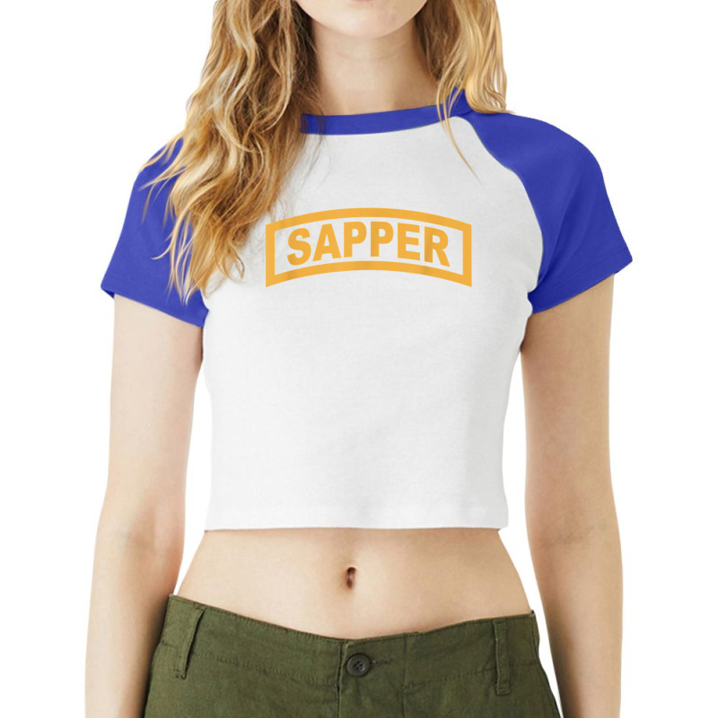 Army Sapper Tab Combat Engineer 20434 Valentine Days For Fans Raglan Crop Top by TacitaSylvester | Artistshot