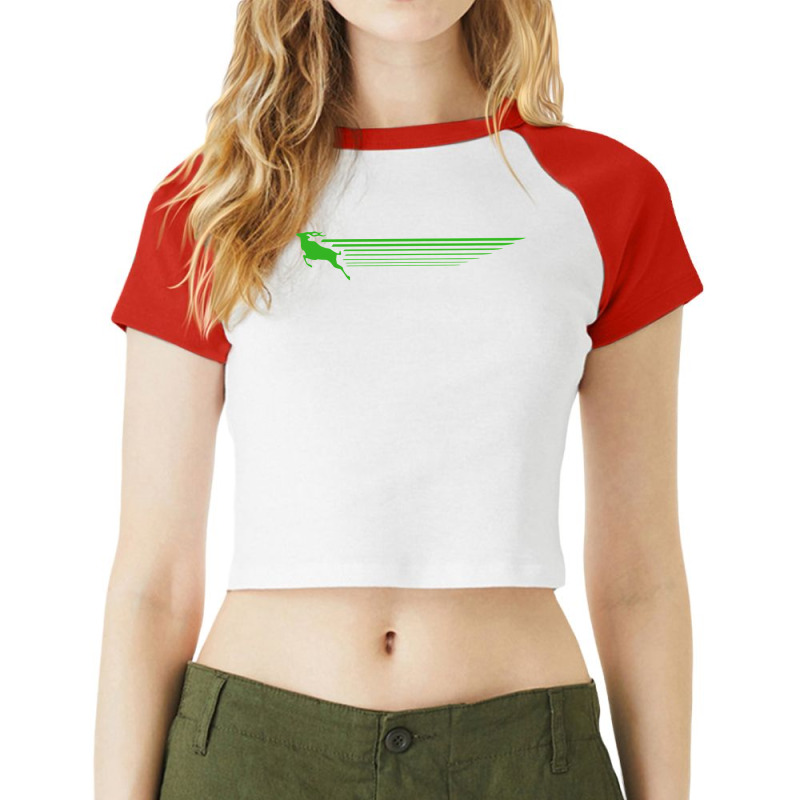 Run Like An Antelope Raglan Crop Top by CUSER3772 | Artistshot