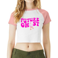 Future Ghost Funny Women's Raglan Crop Top | Artistshot