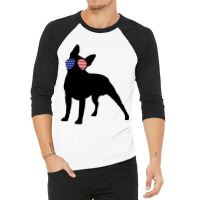 Boston Terrier Dog Usa 4th Of July American 3/4 Sleeve Shirt | Artistshot