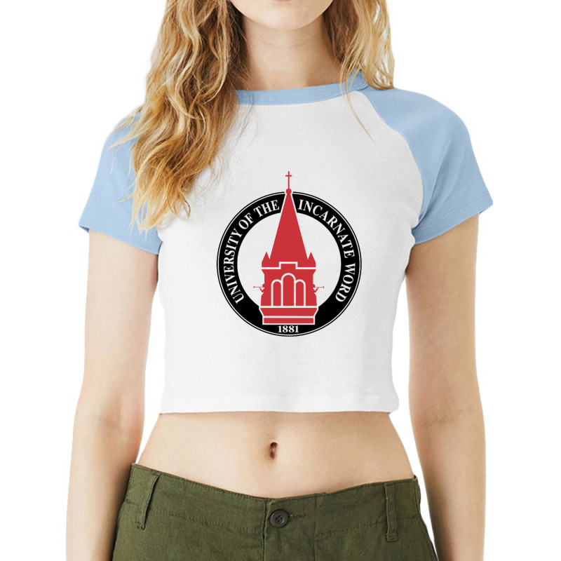 University Of The Incarnate Word Raglan Crop Top by MichaelBV | Artistshot