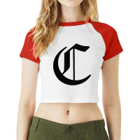 Initial C Raglan Crop Top | Artistshot