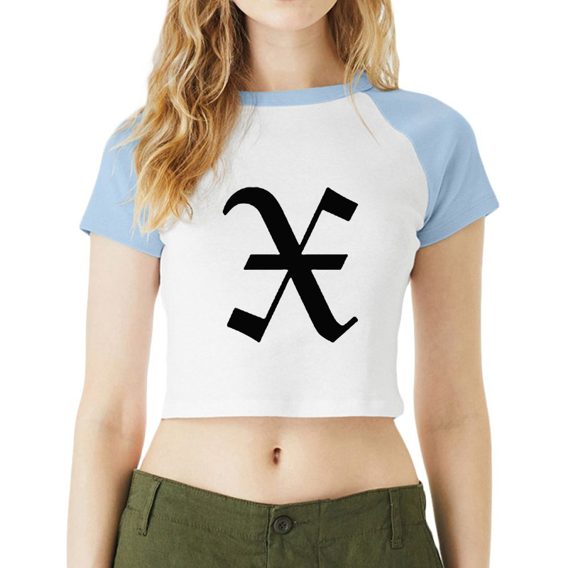 Initial X Raglan Crop Top by cm-arts | Artistshot