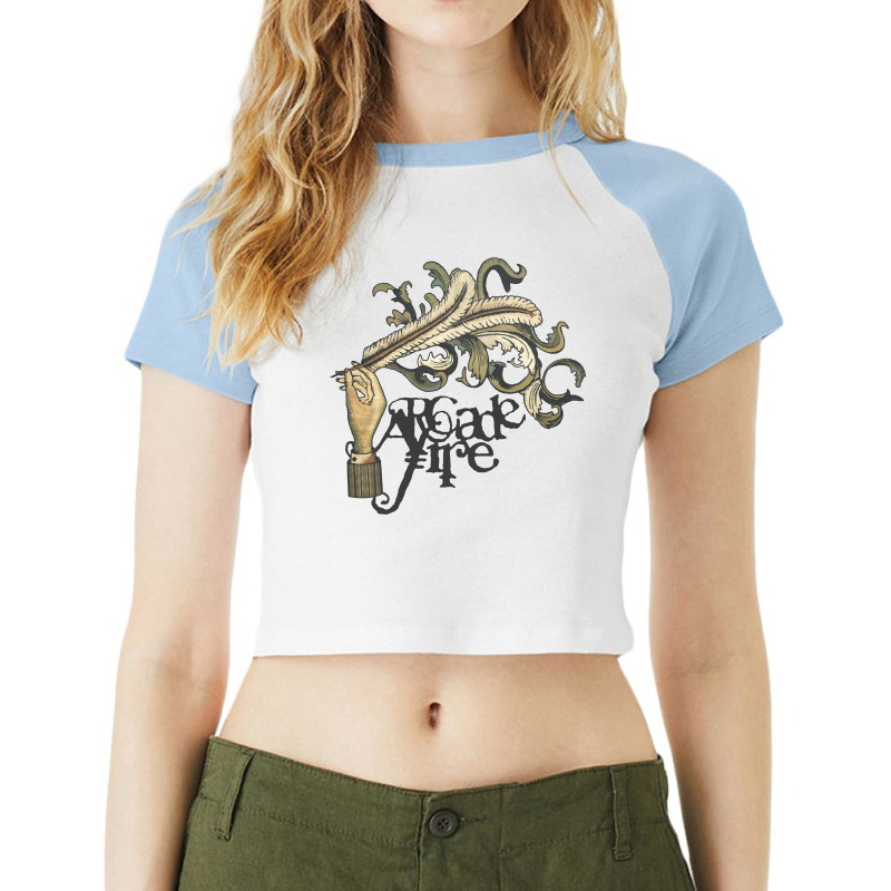 Arcade Fire Funeral Raglan Crop Top by cm-arts | Artistshot