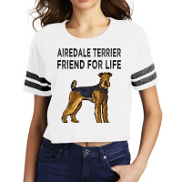 Airedale Terrier Friend For Life Dog Friendship 3 Scorecard Crop Tee | Artistshot