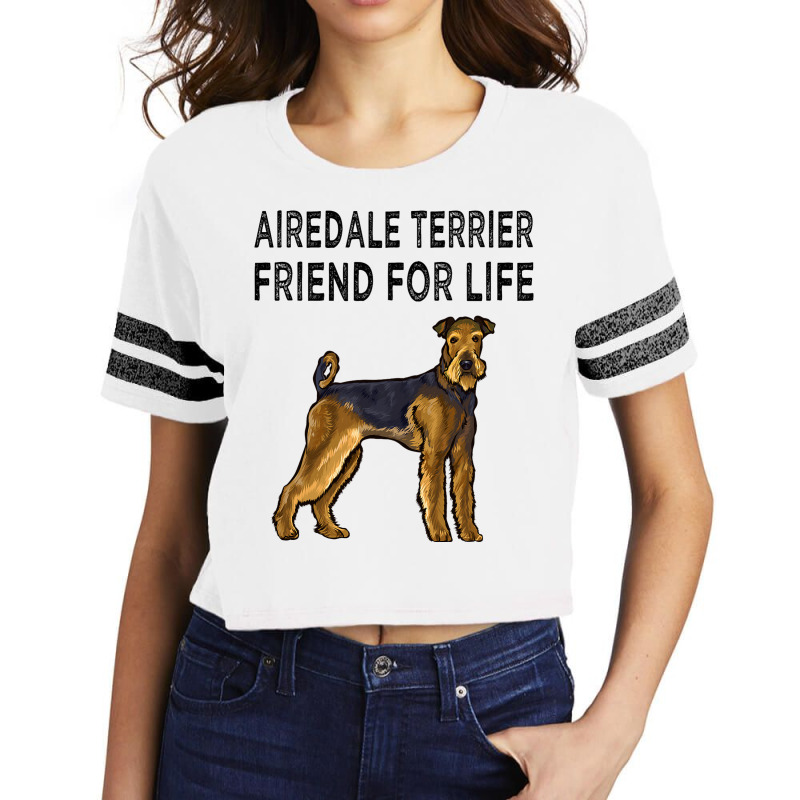 Airedale Terrier Friend For Life Dog Friendship 3 Scorecard Crop Tee by ADDIECRUZ | Artistshot