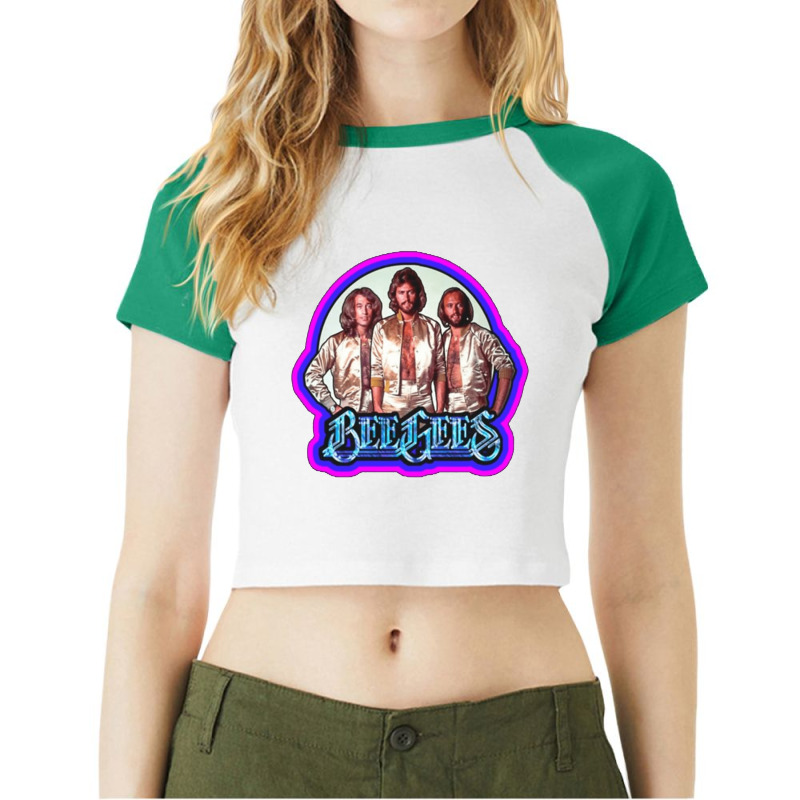 Bee Gees, Bee Gees Vintage, Bee Gees Bee Gees, Bee Gees Bee Gees Bee G Raglan Crop Top | Artistshot