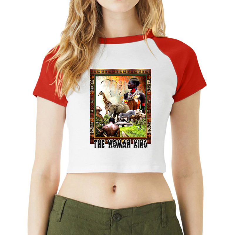 The Woman King Raglan Crop Top by Ha Thu | Artistshot