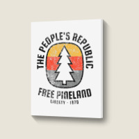 American Marauder Free Pineland Camping Badge 3 Portrait Canvas Print | Artistshot