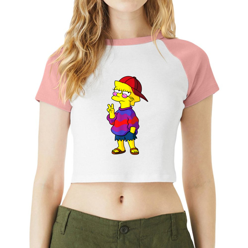 Lisa The Simpsons Funny Kid Raglan Crop Top by BestTees | Artistshot