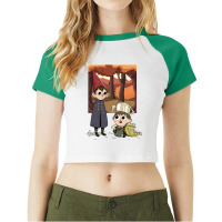 Over The Gardenn Wall Raglan Crop Top | Artistshot