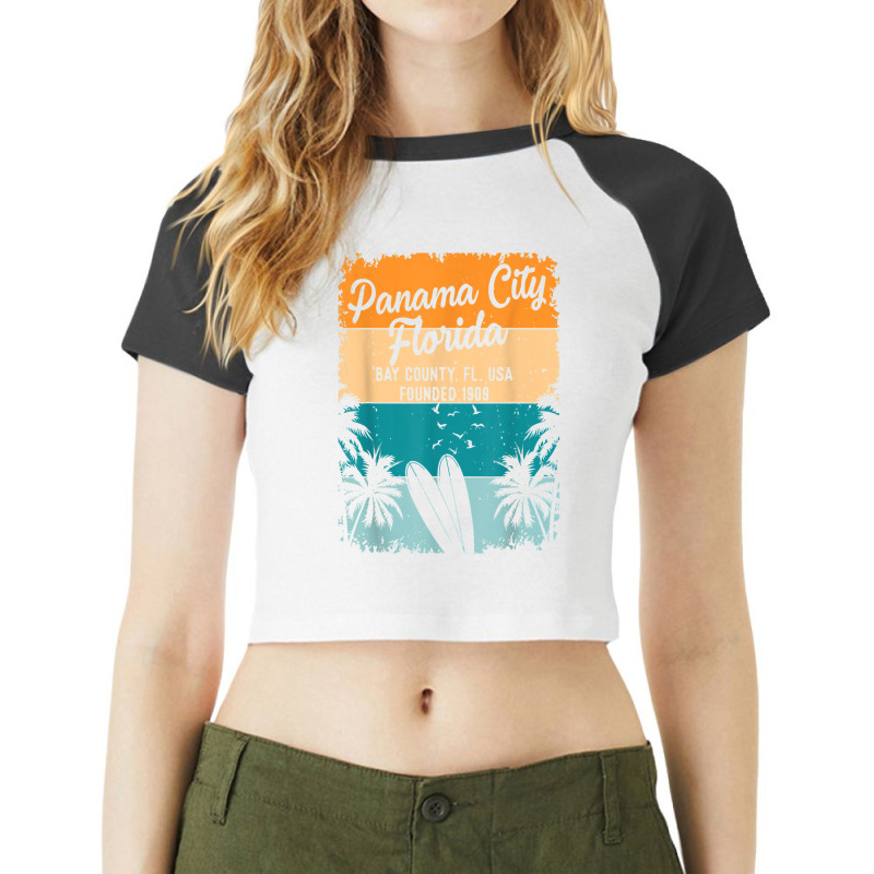 Panama City Beach Florida Fl Souvenirs Gifts Men Women Kids Raglan Crop Top by ElsieLynne | Artistshot