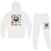 100th Day Of School Its Fine Im Fine Everythings F Hoodie & Jogger Set | Artistshot