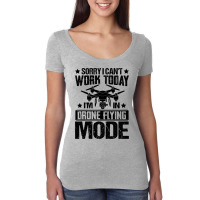 Cant Work Dron Flying Mode Drone Pilot Enthusiasts Women's Triblend Scoop T-shirt | Artistshot