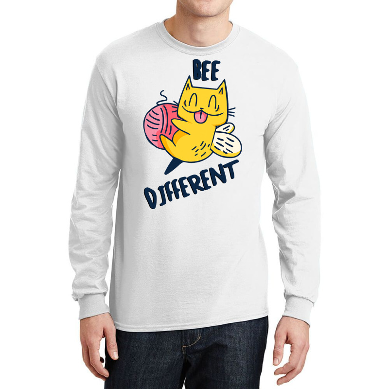 Beeekeepers Bee Different Saying Cats Beekeeping C Long Sleeve Shirts | Artistshot