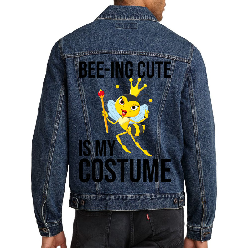 Beeing Cute Is My Costume Bee Beekeeping Halloween Men Denim Jacket | Artistshot