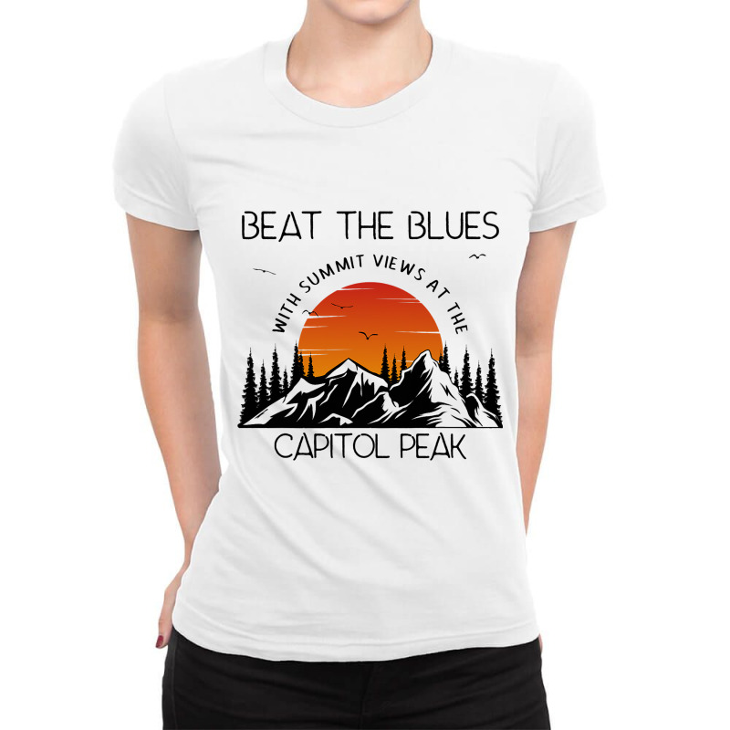 Capitol Peak Hiking And Mountain Climbing Trails Ladies Fitted T-Shirt by AamiraMelon | Artistshot