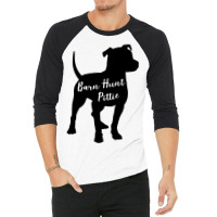 Barn Hunt Pittie Pitbull Dog Silhouette Nose Work 3/4 Sleeve Shirt | Artistshot