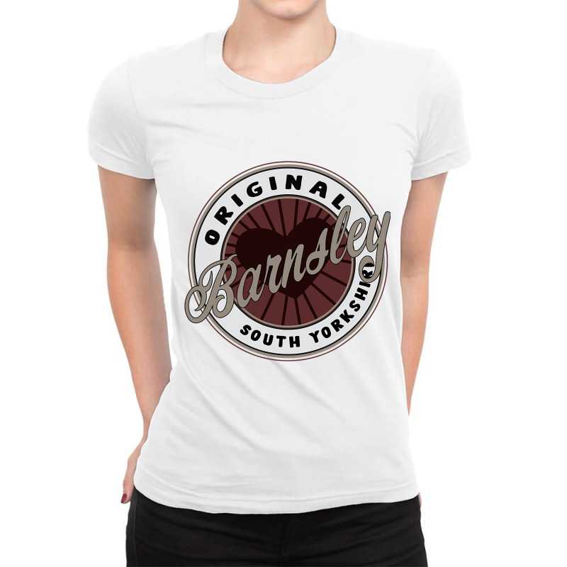 Barnsley In South Yorkshire Travel Souvenir Heart Ladies Fitted T-Shirt by ArtemiCranfor | Artistshot