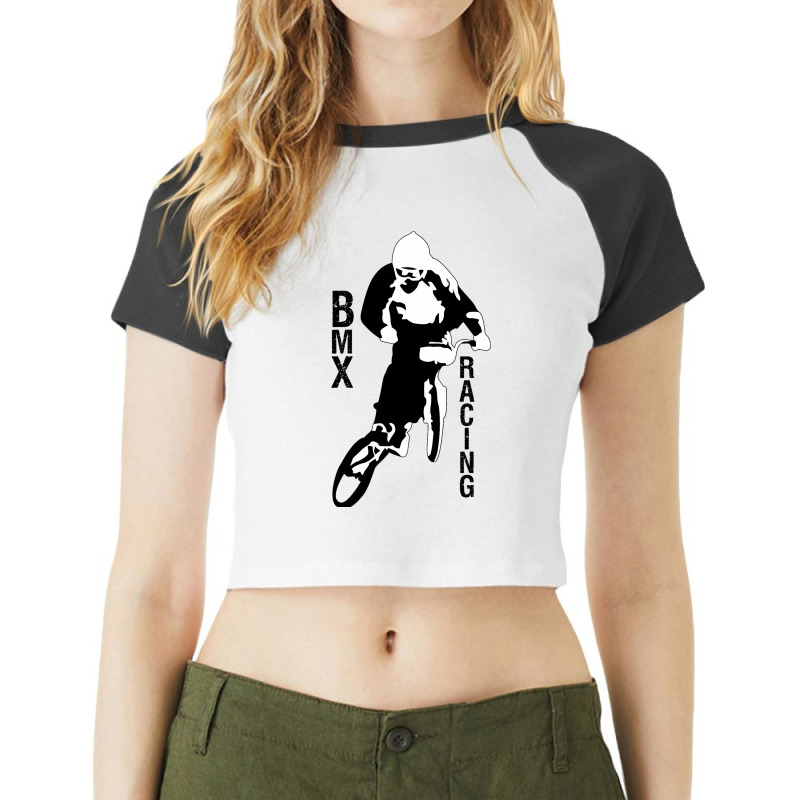 Bmx Racing Biking Bicycle Bmx Stunt Dirt Bike Raglan Crop Top by KochDestines | Artistshot