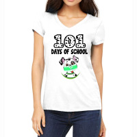 101 Days Of School Dalmatian Dog Lover Teacher Gif Women's V-neck T-shirt | Artistshot