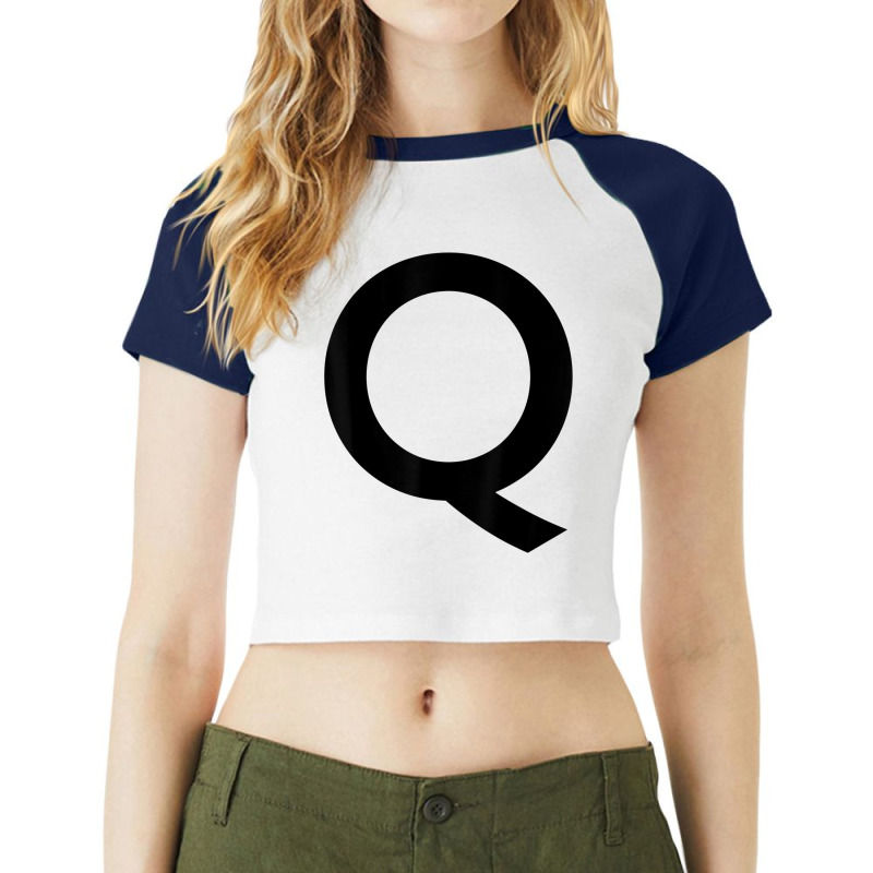 Capital Letter Q Tshirt For Spelling And Creating Words Raglan Crop Top by cm-arts | Artistshot