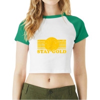 Stay Gold Ponyboy Outsiders Book Movie Novel Retro Raglan Crop Top | Artistshot