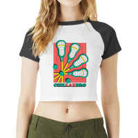 Funny Lacrosse Sticks And Balls Chillax Bro Lacrosse Team Sweatshirt Raglan Crop Top | Artistshot