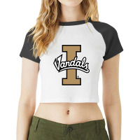 Vandals  Idaho Football Raglan Crop Top | Artistshot