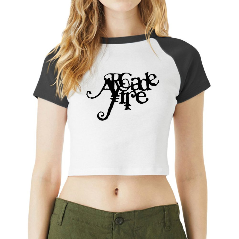 Arcade Fire Raglan Crop Top by cm-arts | Artistshot