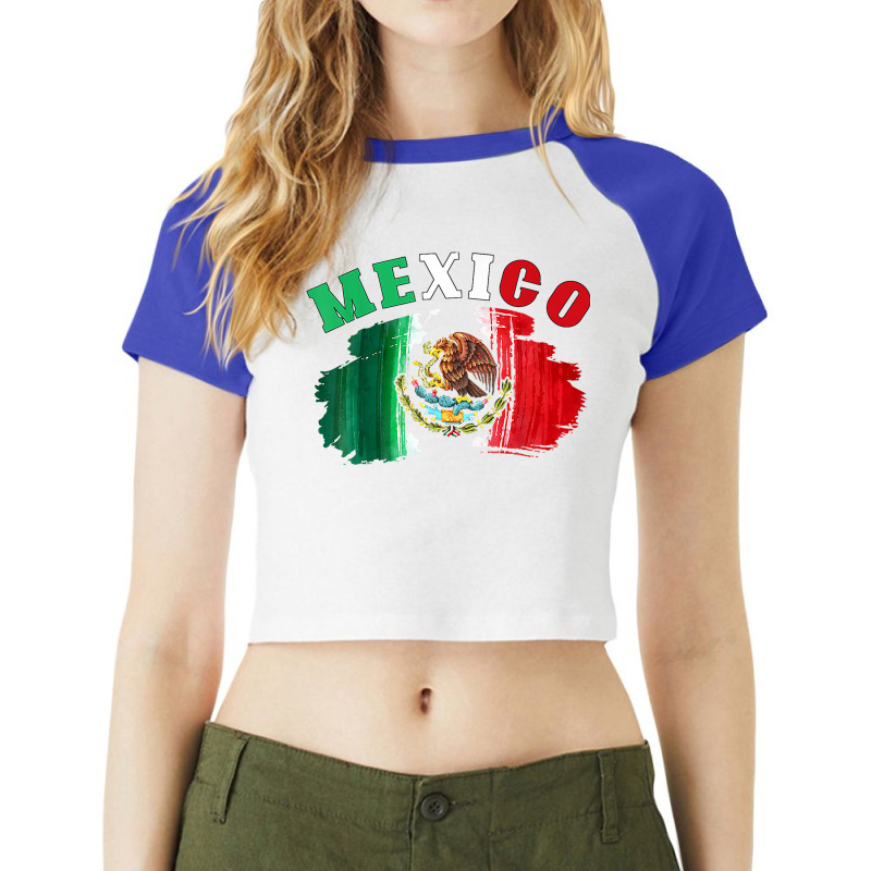 Mexico Mexican Flag Pride Eagle Red Green And White Raglan Crop Top by SavannahGuerrero | Artistshot