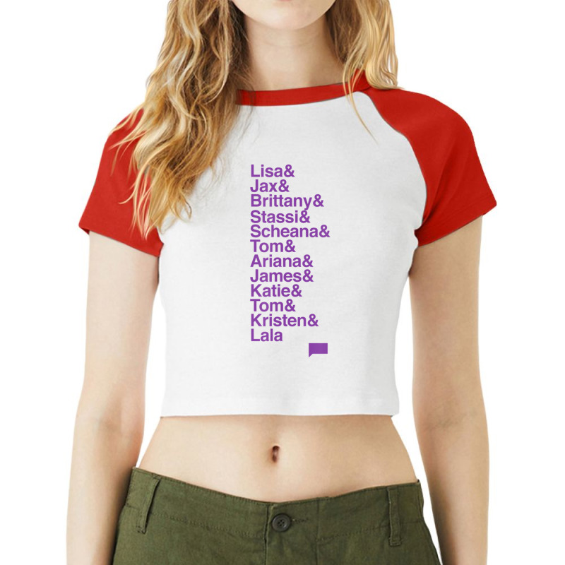 Vanderpump Rules Names Standard Short Sleeve Raglan Crop Top by Gibbons Washburn | Artistshot