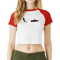 Water Ski  Water Skiing Gift For Water Skiers Raglan Crop Top | Artistshot