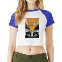 Car Racing There's A Point At 7000 Rpm Orange Poster Raglan Crop Top | Artistshot