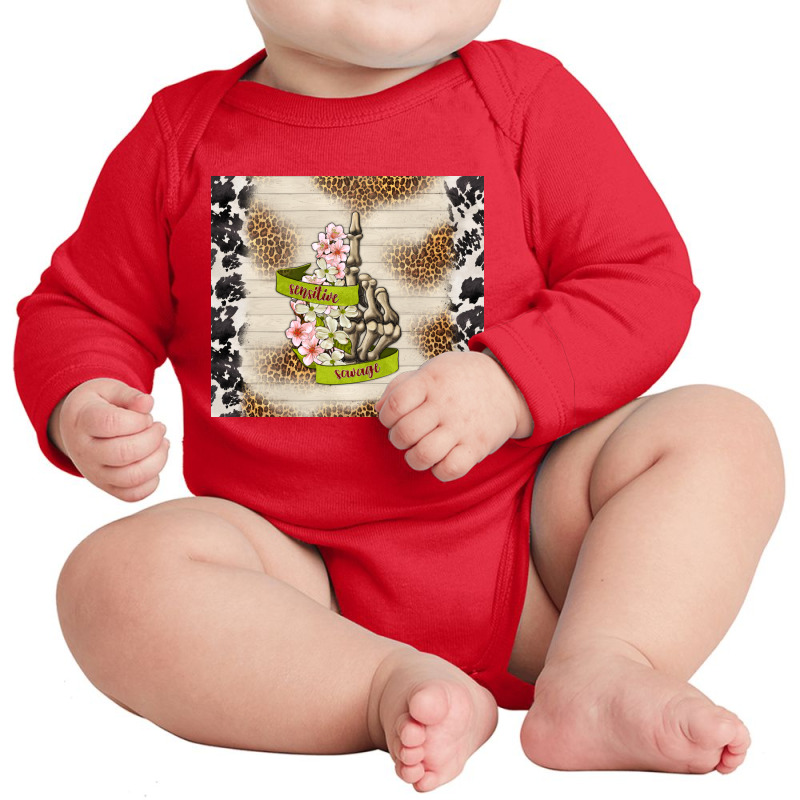 Sensitive Savage Long Sleeve Baby Bodysuit by TumblerDesignByShophia | Artistshot