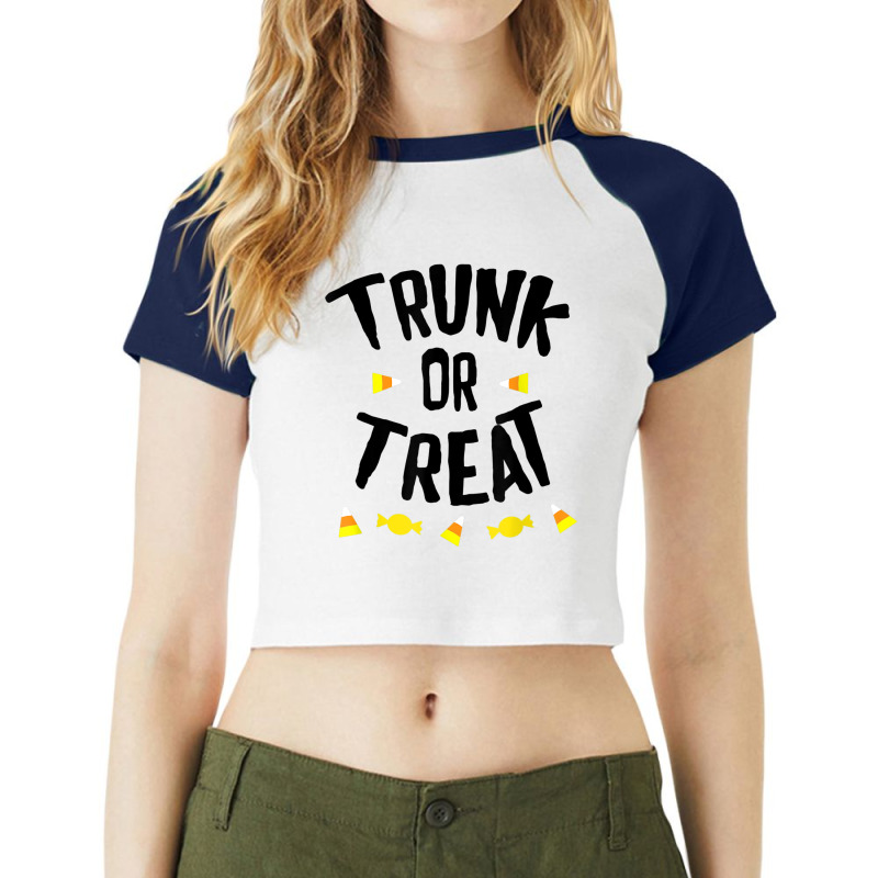 Christian Halloween Trunk Or Treat Church T Shirt Raglan Crop Top by cm-arts | Artistshot