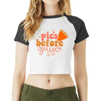 Funny Thanksgiving Pies Before Guys For Women And Girls Raglan Crop Top | Artistshot