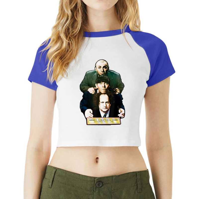 Tts- The Three Stooges Dewey, Cheatem & Howe Attorneys Raglan Crop Top by Kuwannin528 | Artistshot