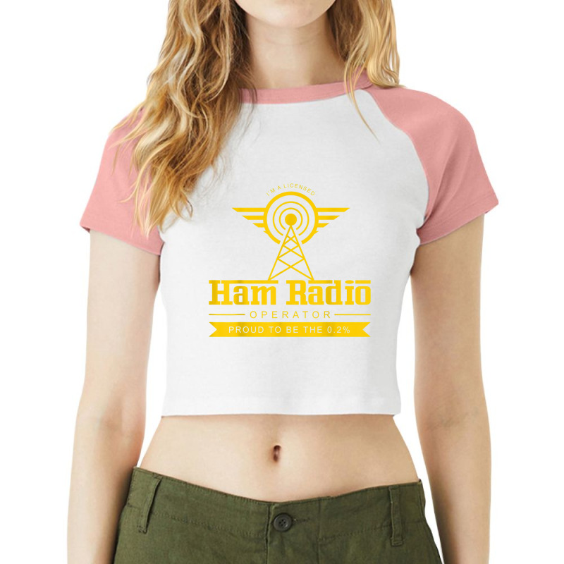 Ham Radio Operator Shirt  Cute Amateur Administrator Gift Raglan Crop Top by cm-arts | Artistshot