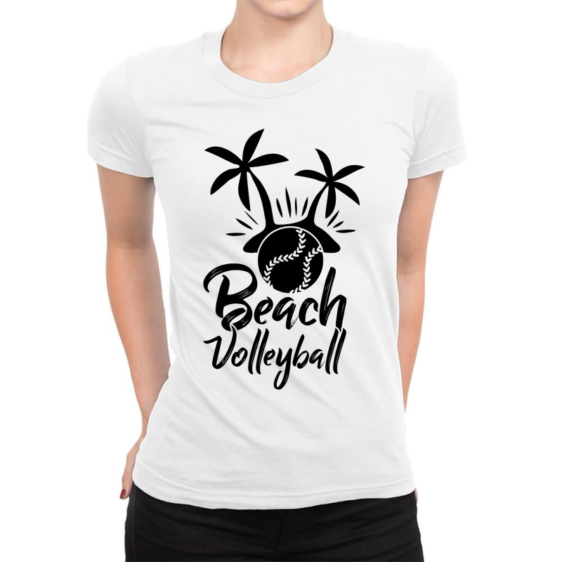 Beach Volleyball Game Serve Sports Spike Volleybal Ladies Fitted T-Shirt by CruzezShiver | Artistshot